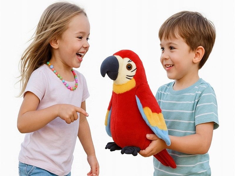 TALKING PARROT INTERACTIVE REPEATS DANCE SAYS MOCKINGBIRD PLUSH TOY r Packaging status original