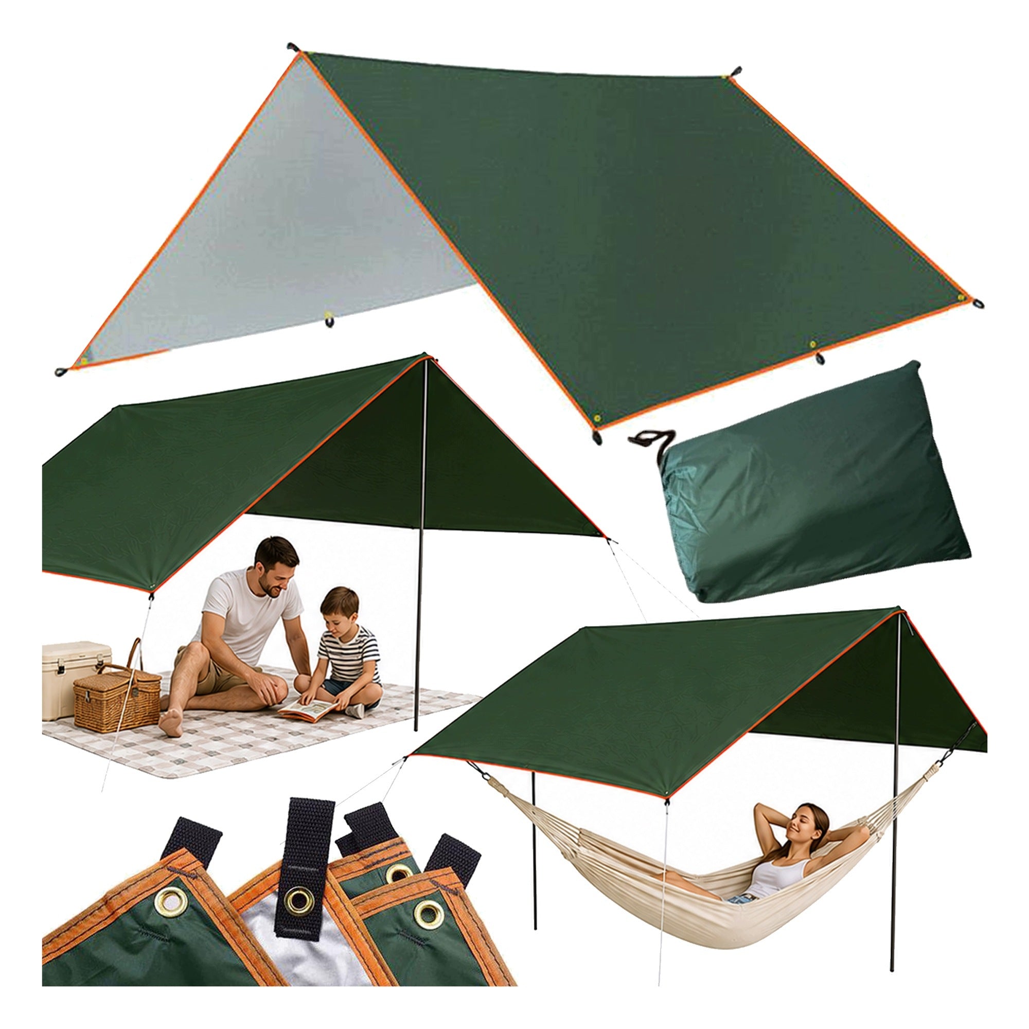 TARP CAMPING SHEET WATERPROOF THERMAL 3 X 3 M SUN SAIL
