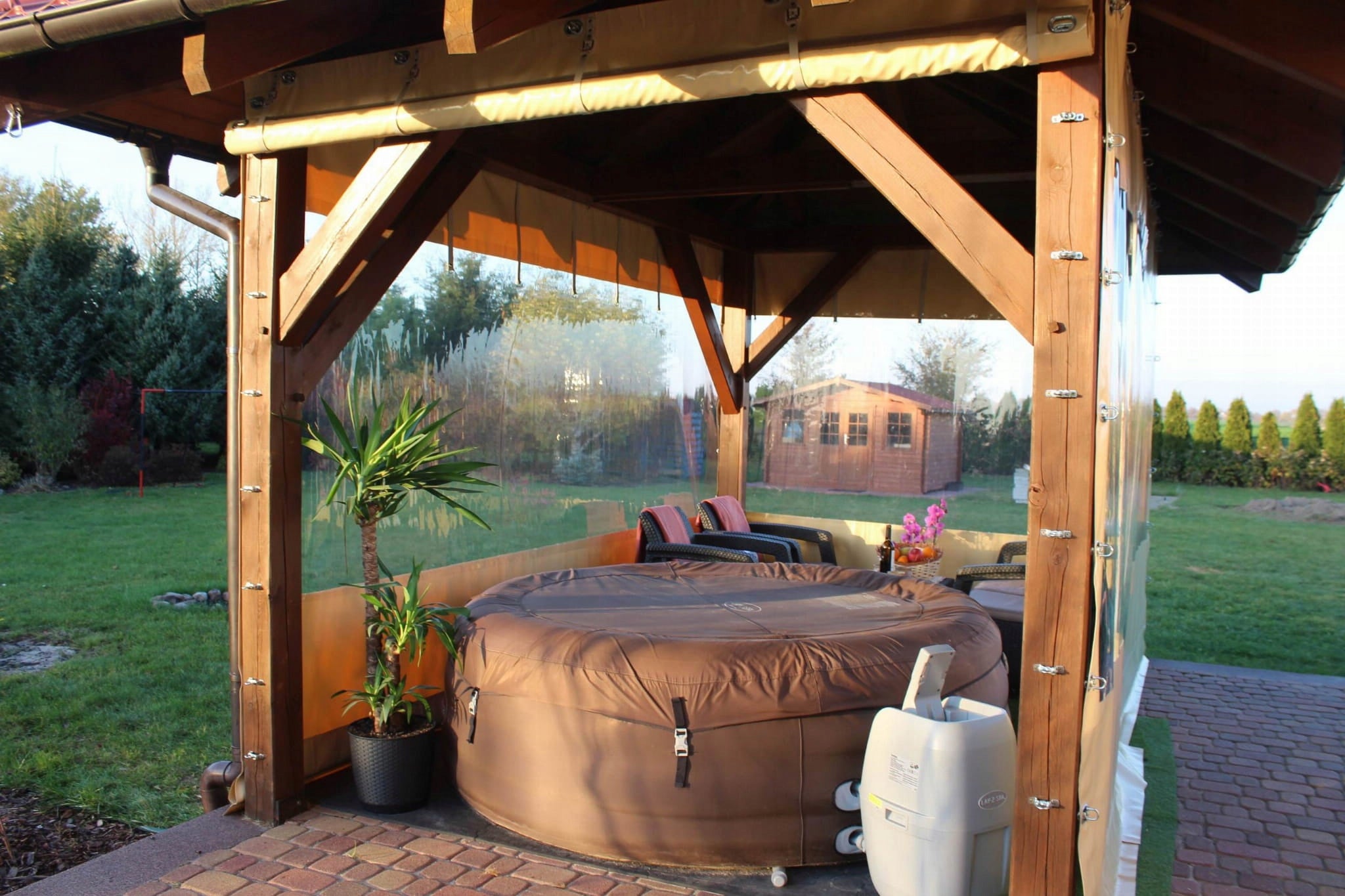 TARPAULIN TRANSPARENT COVER FOR TERRACE PROTECTION FROM RAIN WIND TO SIZE Brand Sun Shade