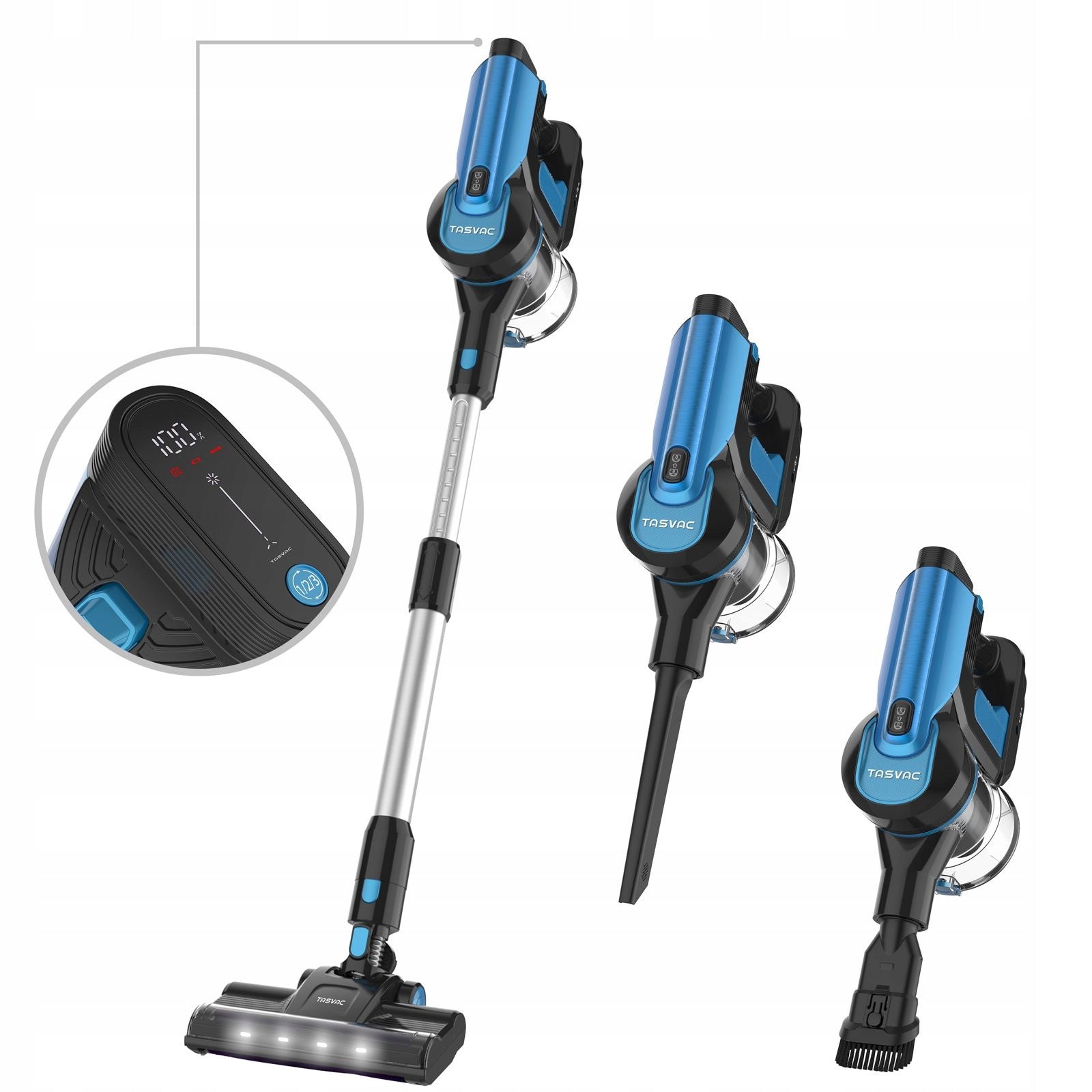 TASVAC S8 Cordless LED Upright Vacuum Cleaner