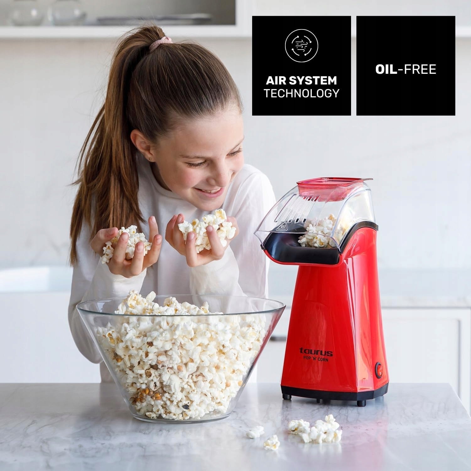 TAURUS POP'N'CORN POPCORN MACHINE 1100W RED HOT SYSTEM Manufacturer code B00N9PX4C4