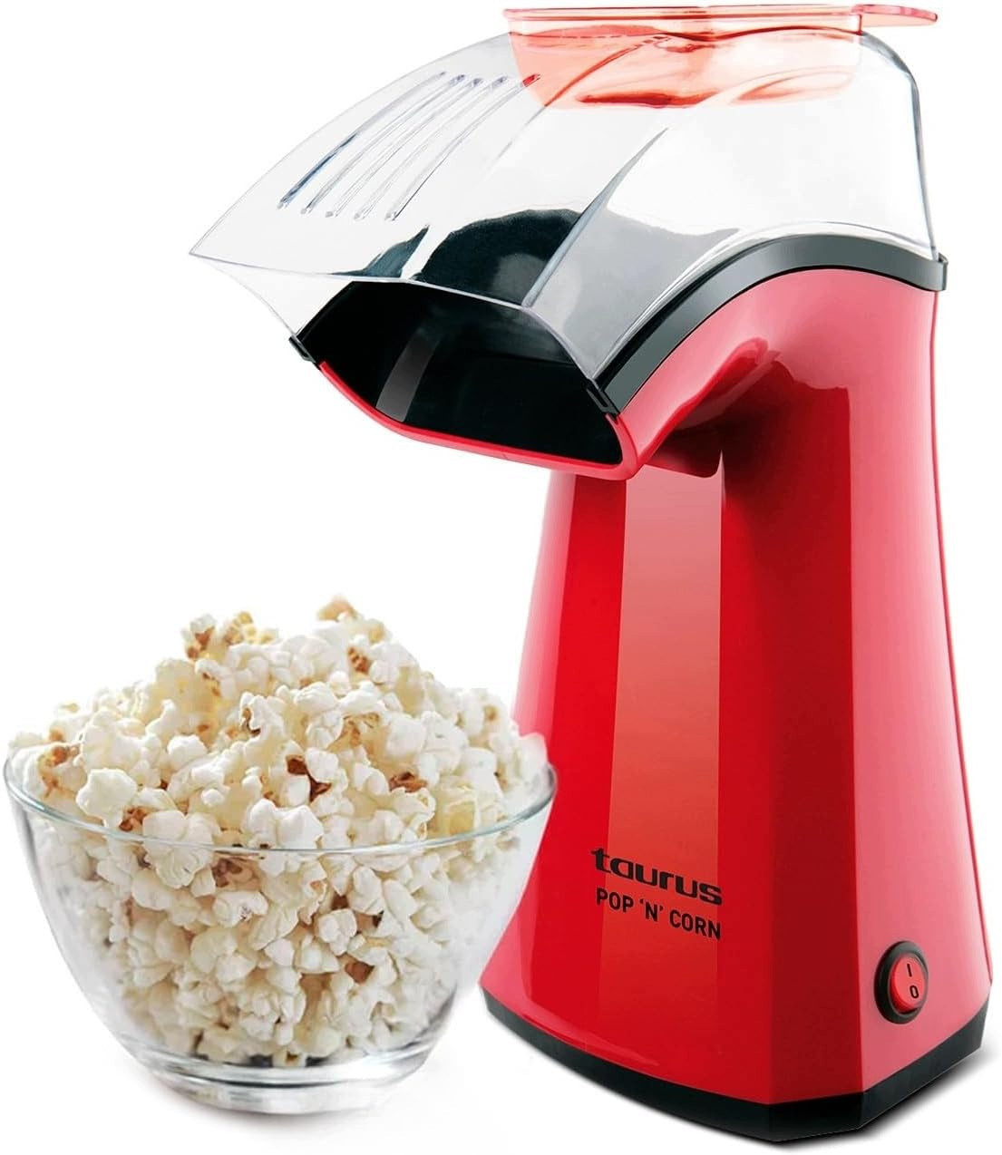 TAURUS POP'N'CORN POPCORN MACHINE 1100W RED HOT SYSTEM