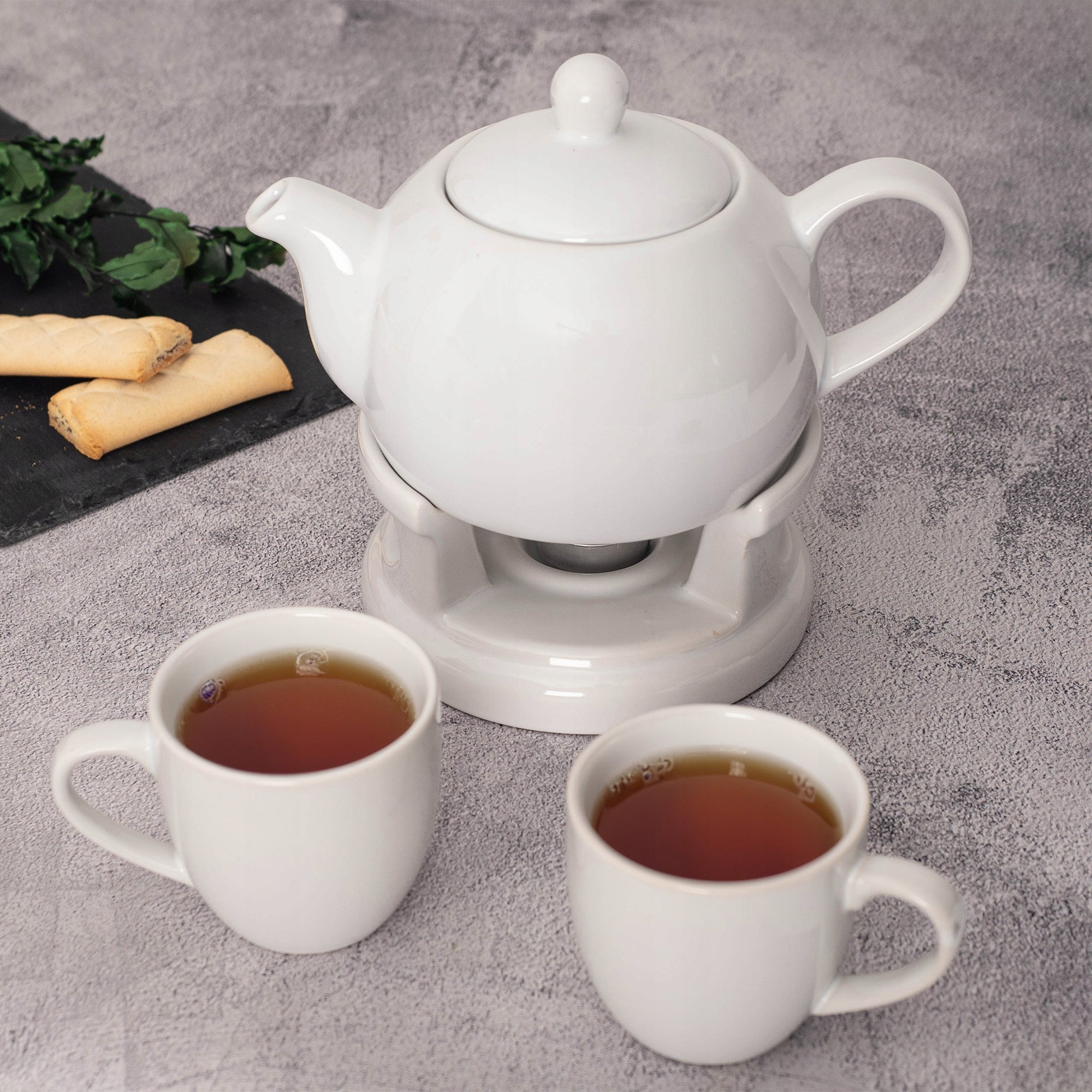 TEA POT WITH HEATER 1L CERAMIC TEA KETTLE + 2 CUPS EAN (GTIN) 5906638370209