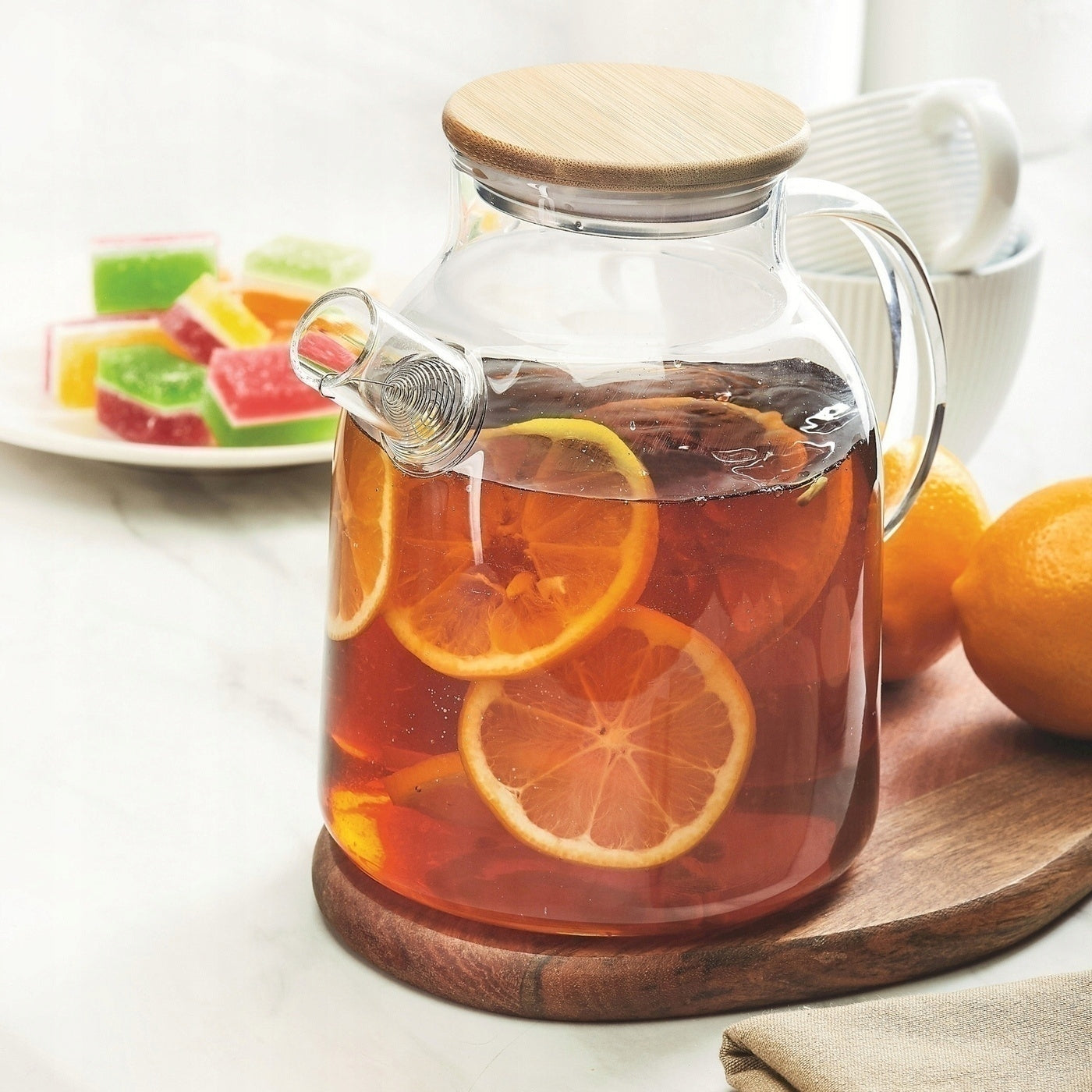 TEA POT WITH HEATER Glass Borosilicate Black Tadar Nexo 1,8 Packaging status original