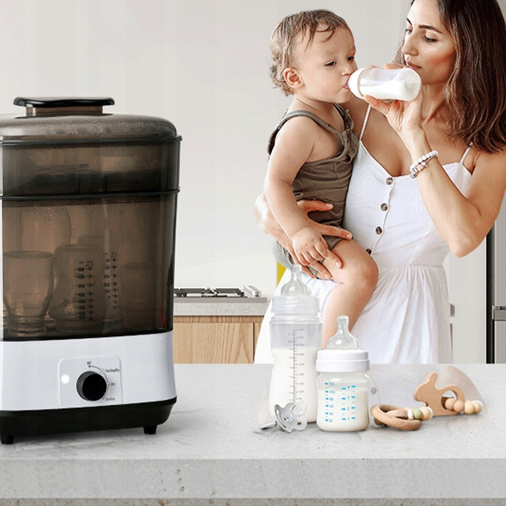TEAT BOTTLE STERILIZER STEAM DRYER 630W SAVES SPACE Packaging status original