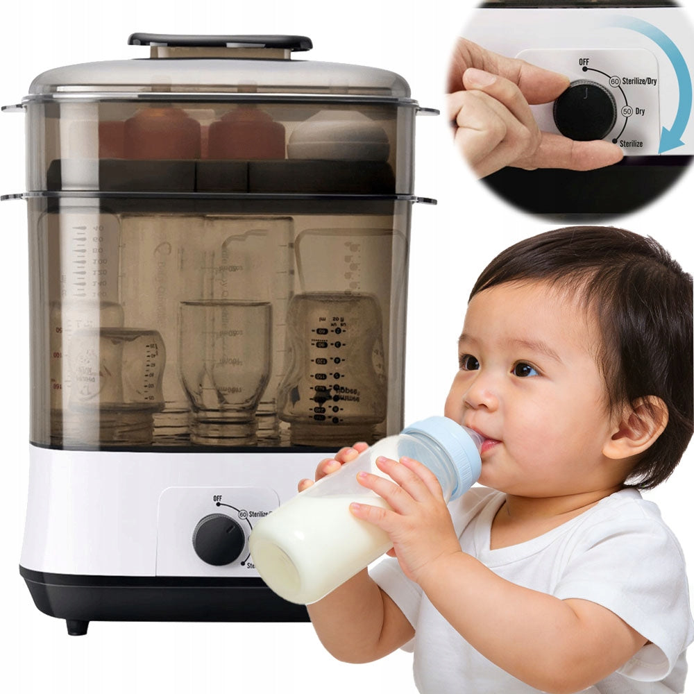 TEAT BOTTLE STERILIZER STEAM DRYER 630W SAVES SPACE
