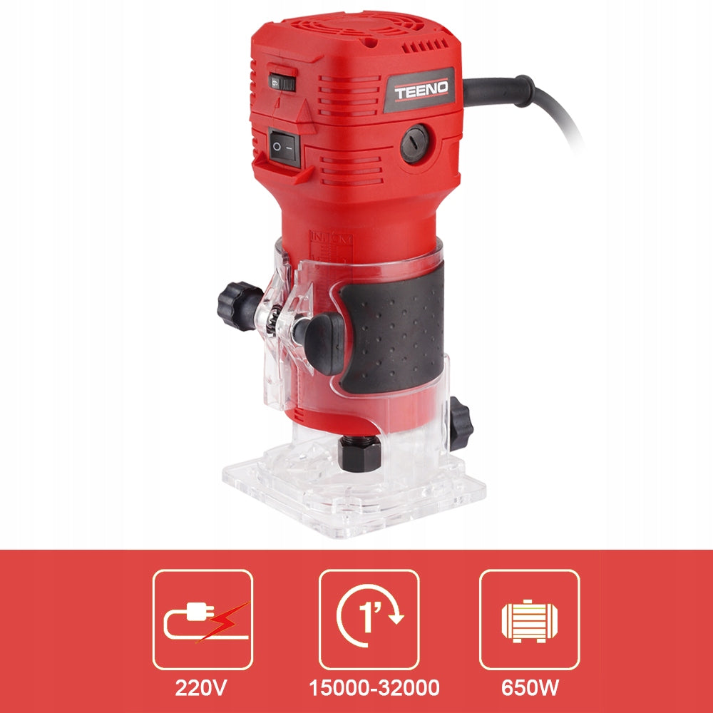 TEENO WOOD SPINDLE MILLING MACHINE + CUTTERS Maximum power 650 W