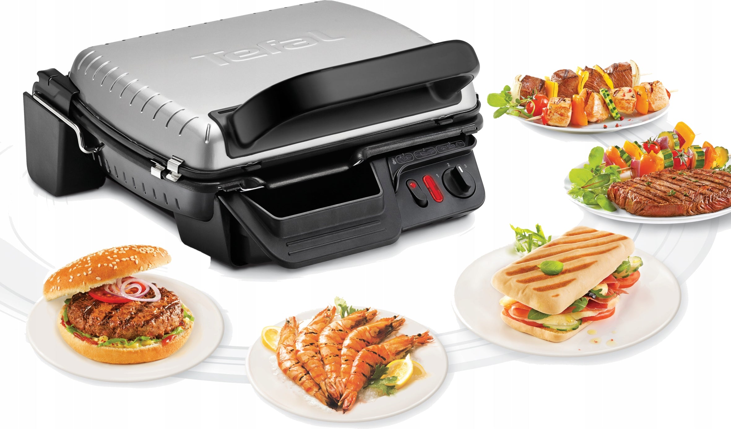 TEFAL Compact GC3050 foldable electric grill Power 2000 W