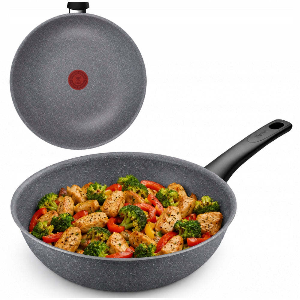 TEFAL DEEP FRYING PAN WOK 28 CM HARD STONE DURABLE MINERAL+ GAS COATING