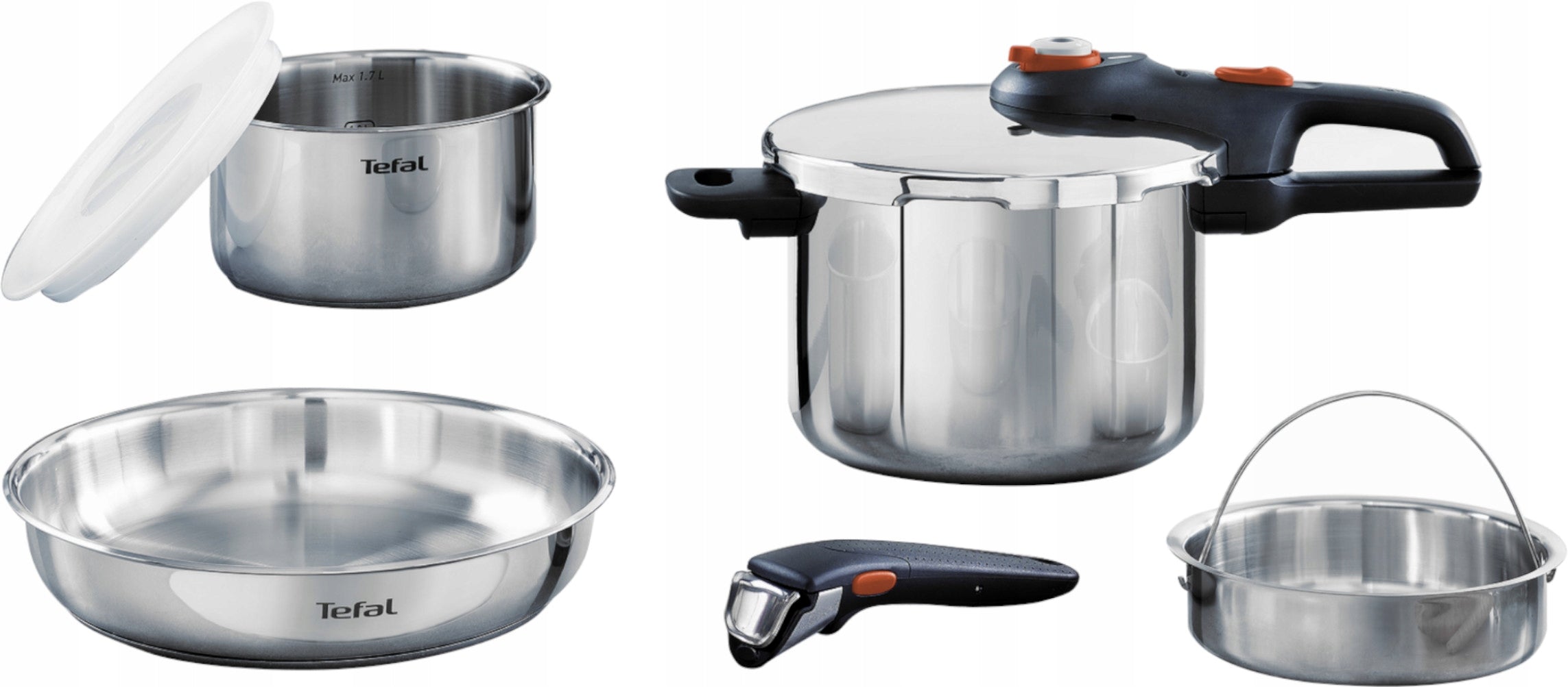 TEFAL Ingenio Emotion set of 6 elements- Pressure cooker 6l Brand Tefal