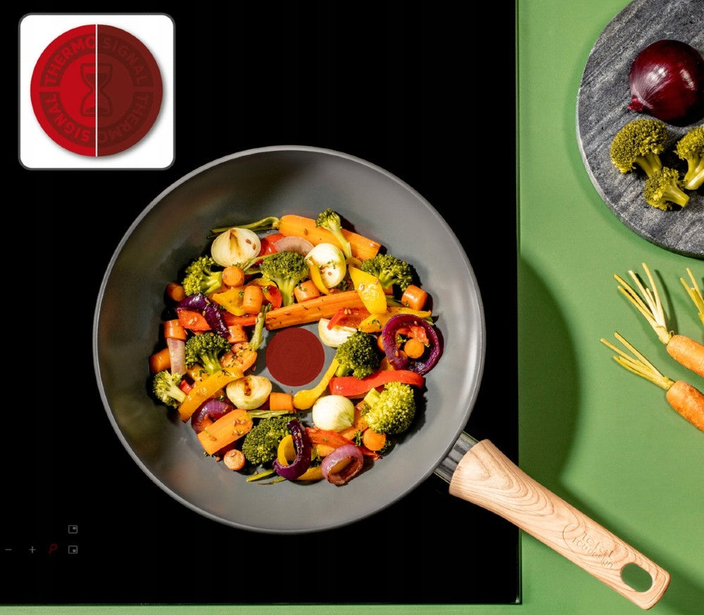TEFAL RENEW WOK DEEP CERAMIC FRYING PAN 28 CM NON-STICK COATING Diameter 28 cm