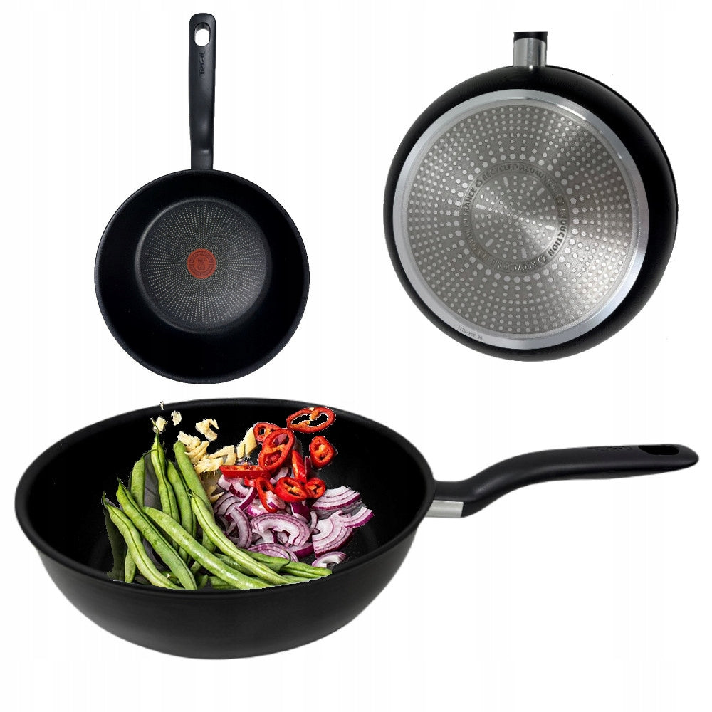 TEFAL WOK DEEP FRYING PAN 26 CM INDUCTION 2x TITANIUM NON-STICK