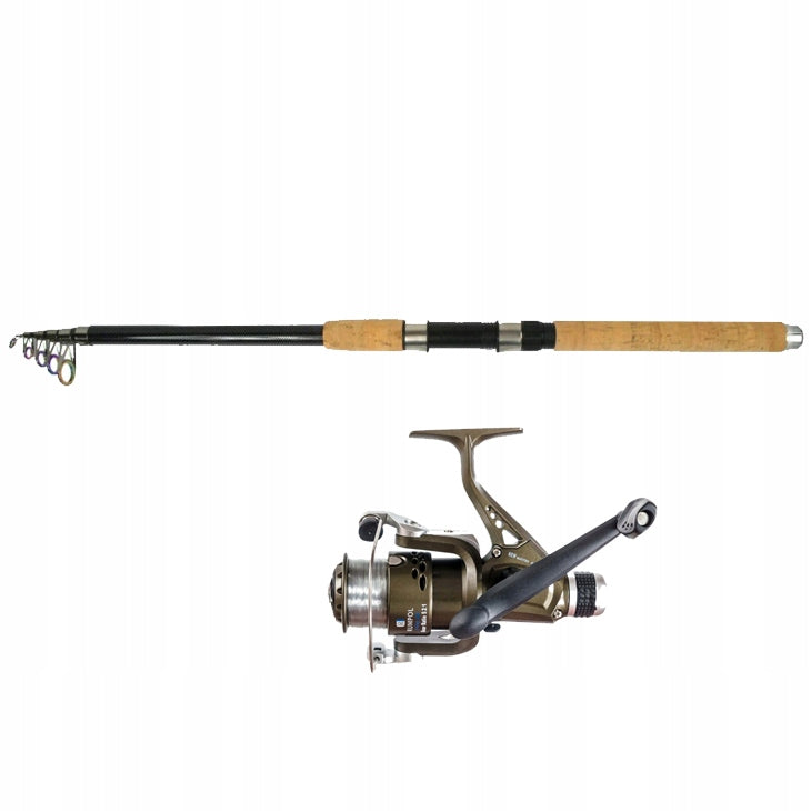 TELESCOPIC Fishing Set CARP GROUND Fishing Rod 3,0m to 120g REEL