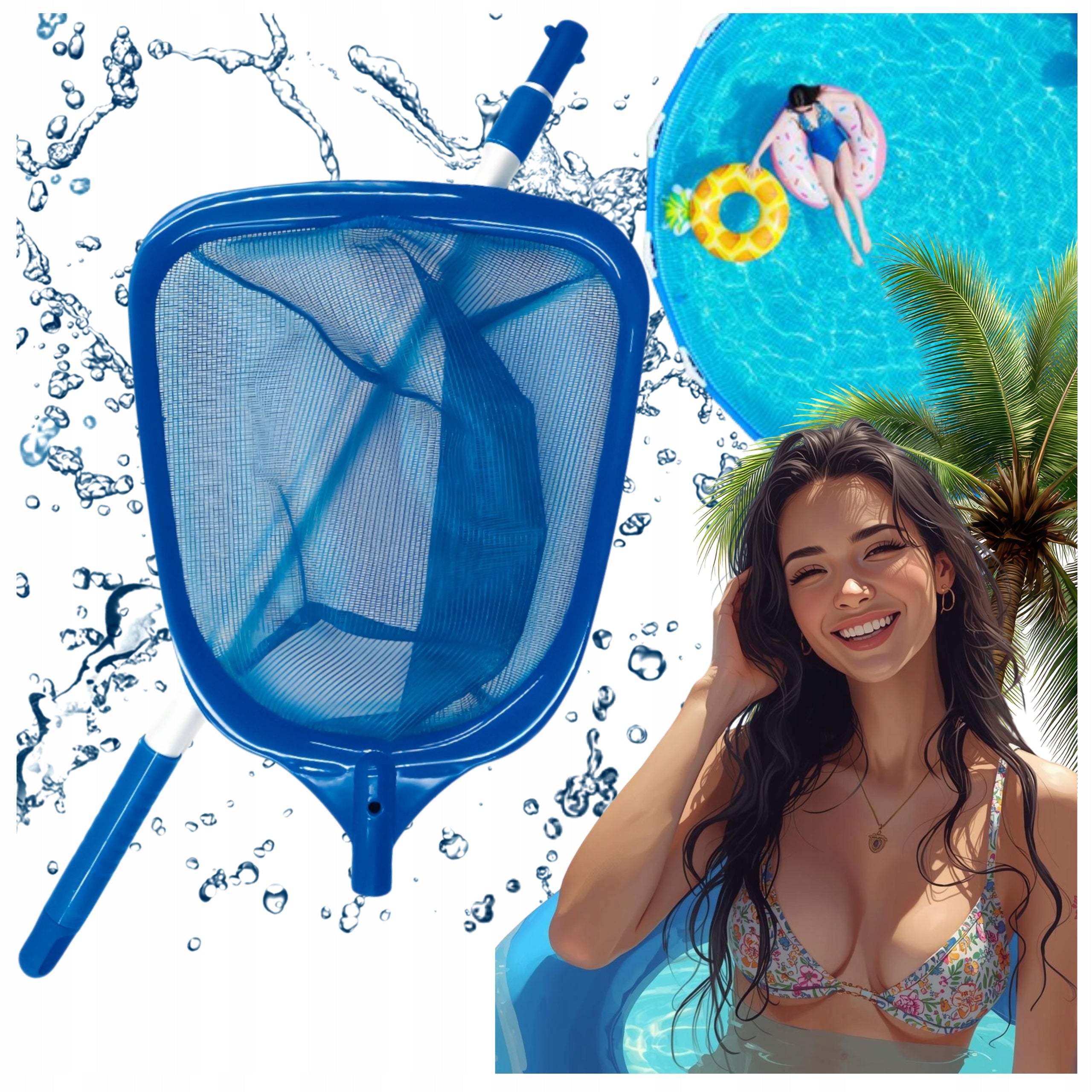 TELESCOPIC LANDING NET 100 CM POOL CHEMISTRY FOR SWIMMING POOL GAMIX