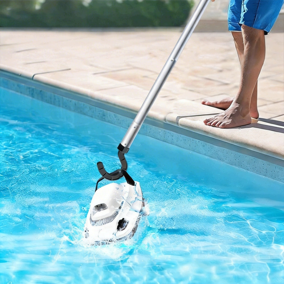 TELESCOPIC POLE WITH HOOK 185 CM FOR POOL ROBOT PREMIUM STRONG HIT Manufacturer no brand