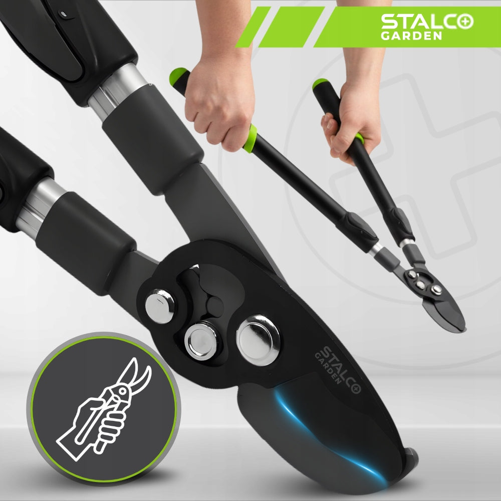 TELESCOPIC PRUNER GARDEN ANVIL SHEARS FOR BRANCHES ADJUSTABLE Product weight with unit packaging 1.37 kg