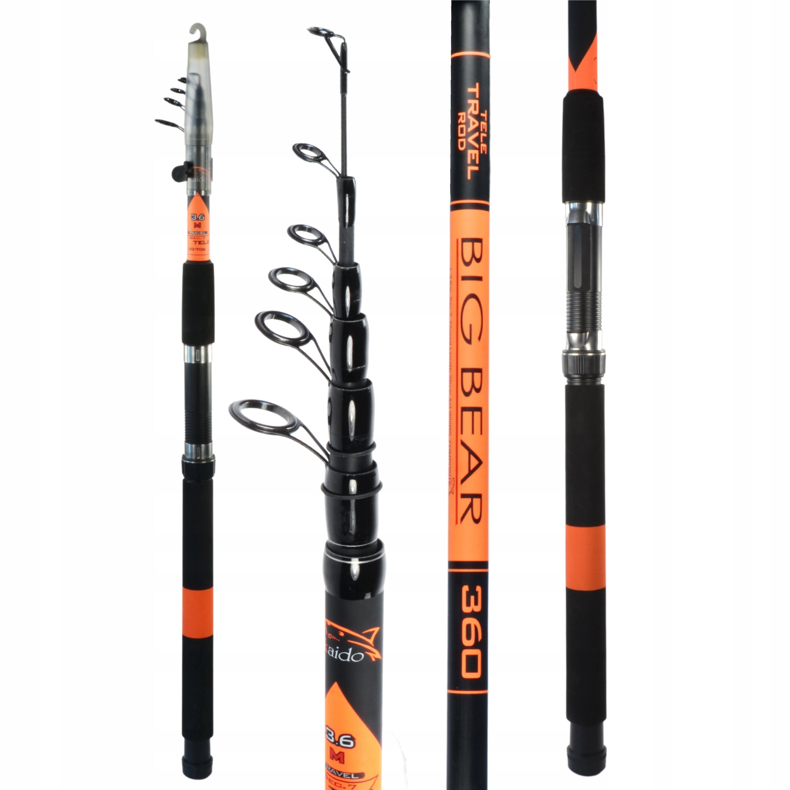 TELESCOPIC ROD 20-70g 360CM 80cm GROUND FLOAT HOKKAIDO BIG BEAR Manufacturer code W11185