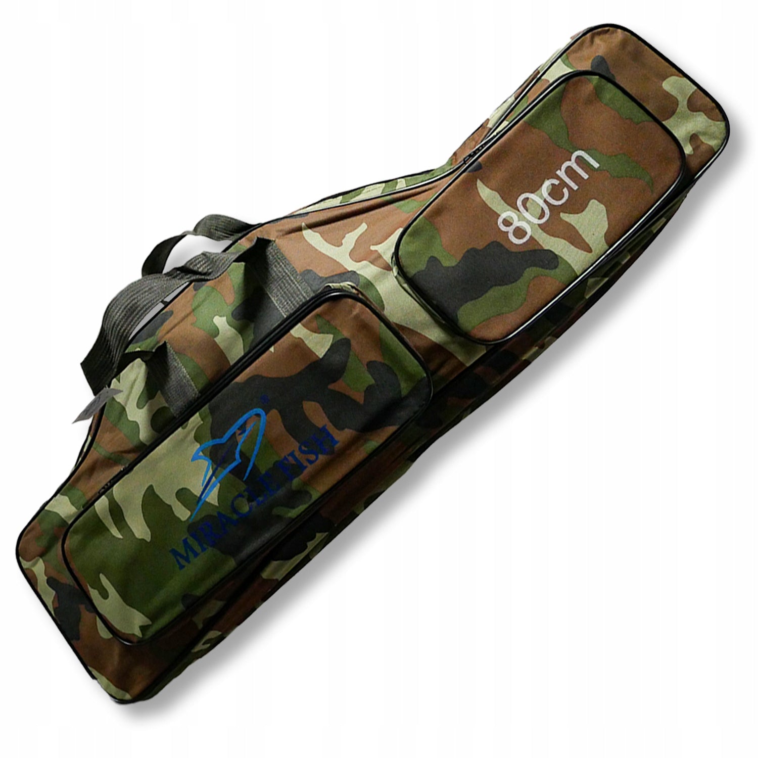 TELESCOPIC ROD COVER 80 cm 3 COMPARTMENTS WITH SIDE CAMO POCKETS Manufacturer code Pokrowiec wędkarski na wędki