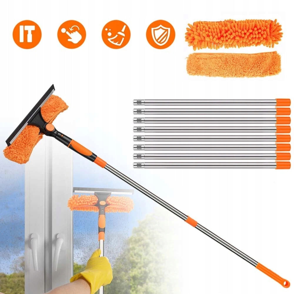 TELESCOPIC WINDOW WASHER 4.24M MOP STREAK PULLER FOR WINDOWS LONG 2IN1 Manufacturer code MYJKA TELESKOPOWA