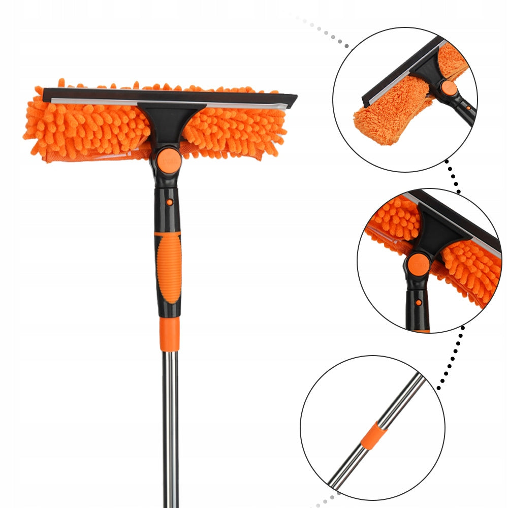 TELESCOPIC WINDOW WASHER, LONG HANDLE, WINDOW WASHER SET WITH SQUEEGEE Packaging status original