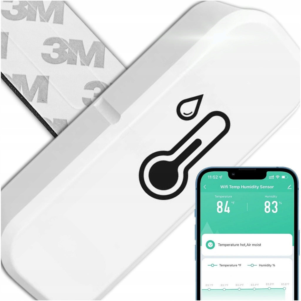 TEMPERATURE AND MOISTURE SENSOR THERMOMETER SMART HOME APP COZY LIFE WIFI Manufacturer code TH01 CZUJNIK TEMPERATURY WIFI