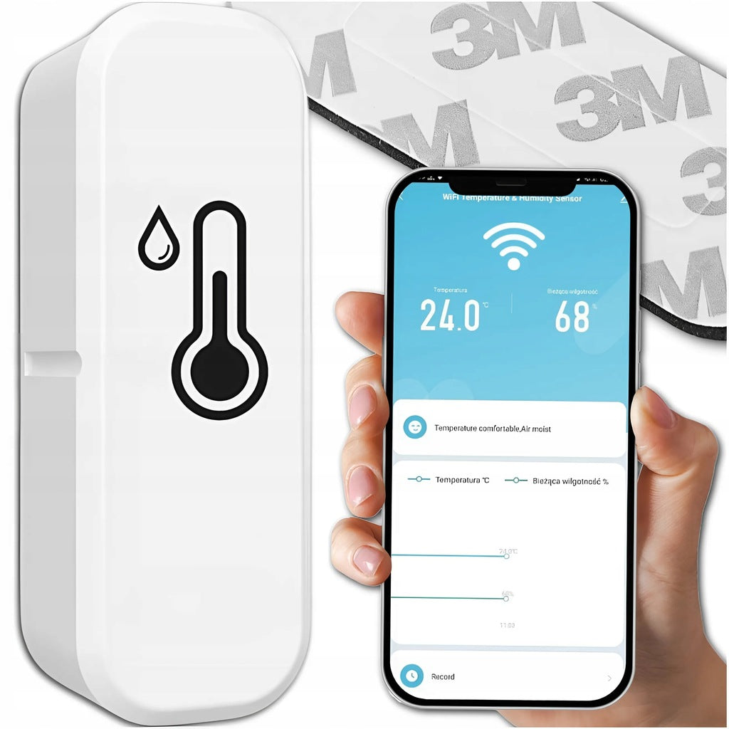 TEMPERATURE AND MOISTURE SENSOR THERMOMETER SMART HOME APP COZY LIFE WIFI