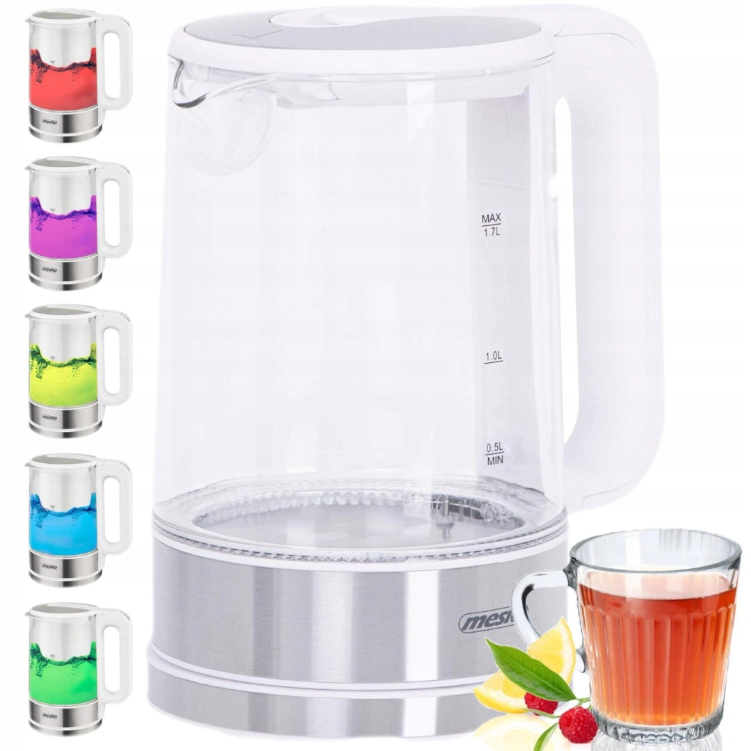 TEMPERATURE CONTROLLED ELECTRIC KETTLE 1,7 2200 glass