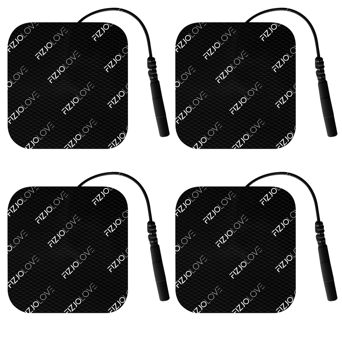 TENS EMS GEL ELECTRODES FOR ELECTROSTIMULATION OVERLAY 32pcs BLACK 5x5 cm Brand FIZJOLOVE