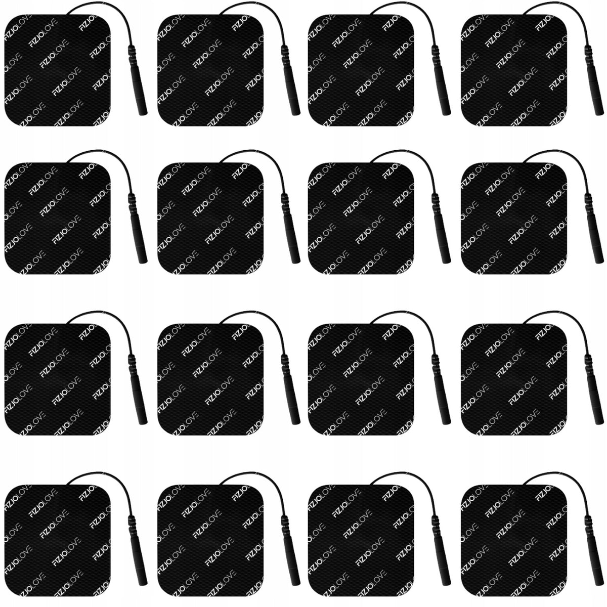 TENS EMS GEL ELECTRODES FOR ELECTROSTIMULATION OVERLAY 32pcs BLACK 5x5 cm Manufacturer code 38355