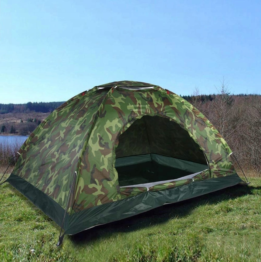 TENT 2 PERSON CAMOUFLAGE WITH TROPICAL TOURIST LIGHT HANDY MOSQUITO NET Manufacturer code Namiot jednoosobowy