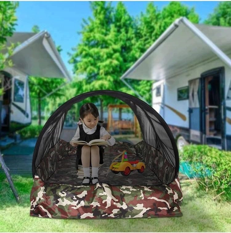 TENT 2 PERSON MOSQUITO NET CAMPING CAMOUFLAGE 200CM FOR CAMPING TOURISM Packaging status original