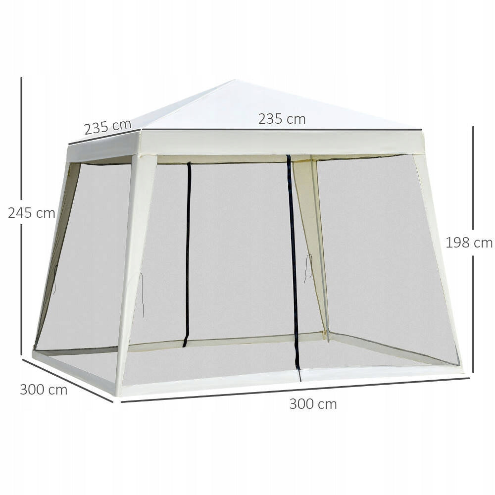 TENT GARDEN PAVILION 3x3m GAZEBO 4 WALLS MOSQUITO NET FOR CASTLE Number of windows none
