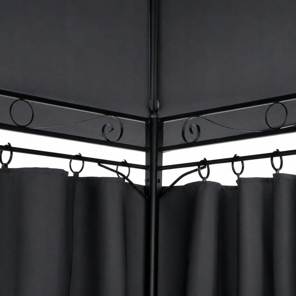 TENT PAVILION GARDEN GAZEBO 3x4 ANTHRACITE Width 3 m