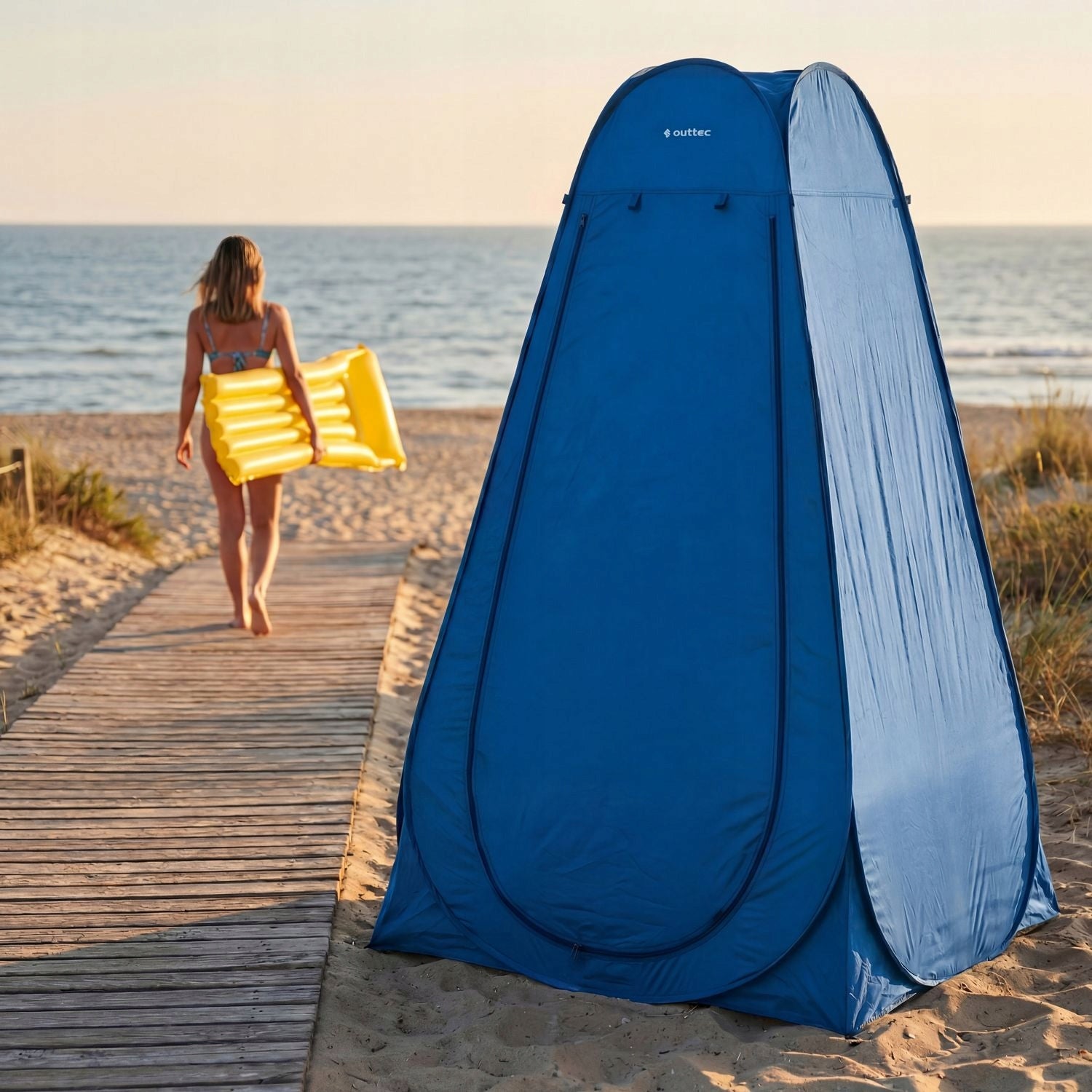 TENT TOILET SHOWER CHANGING ROOM PORTABLE CAMPING OUTTEC Color blue