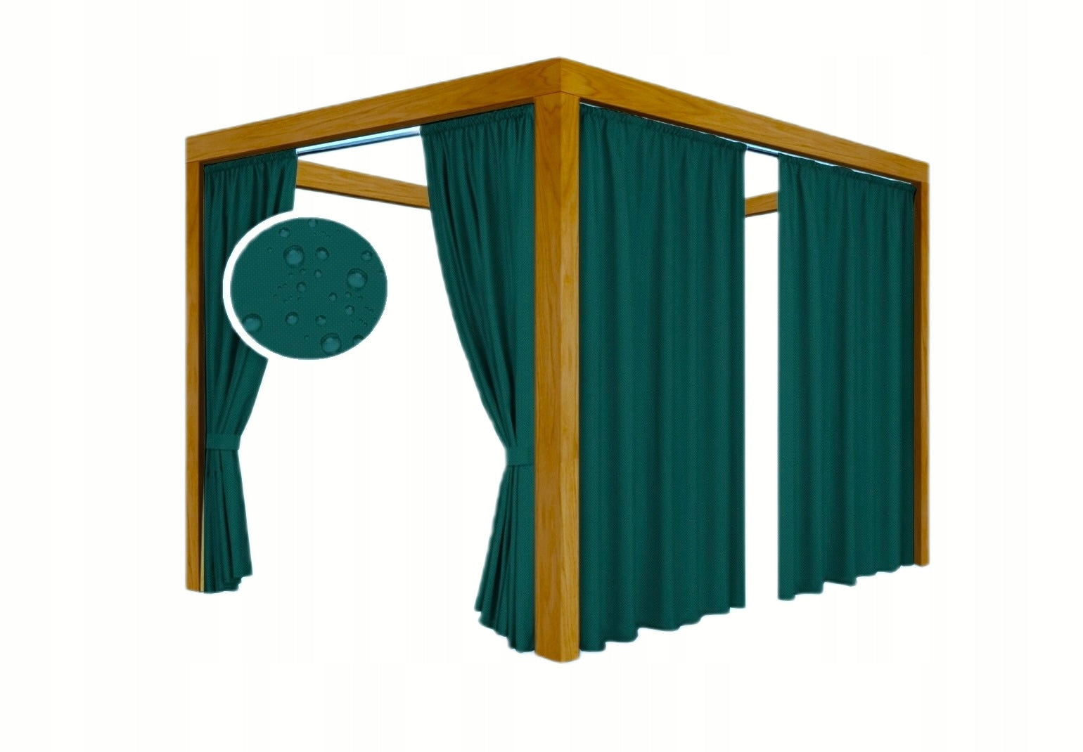 TERRACE CURTAIN 155x220 WATERPROOF FOR GAZEBO ECRU TUNNEL Manufacturer code zasłona wodoodporna tunel KREMOWA