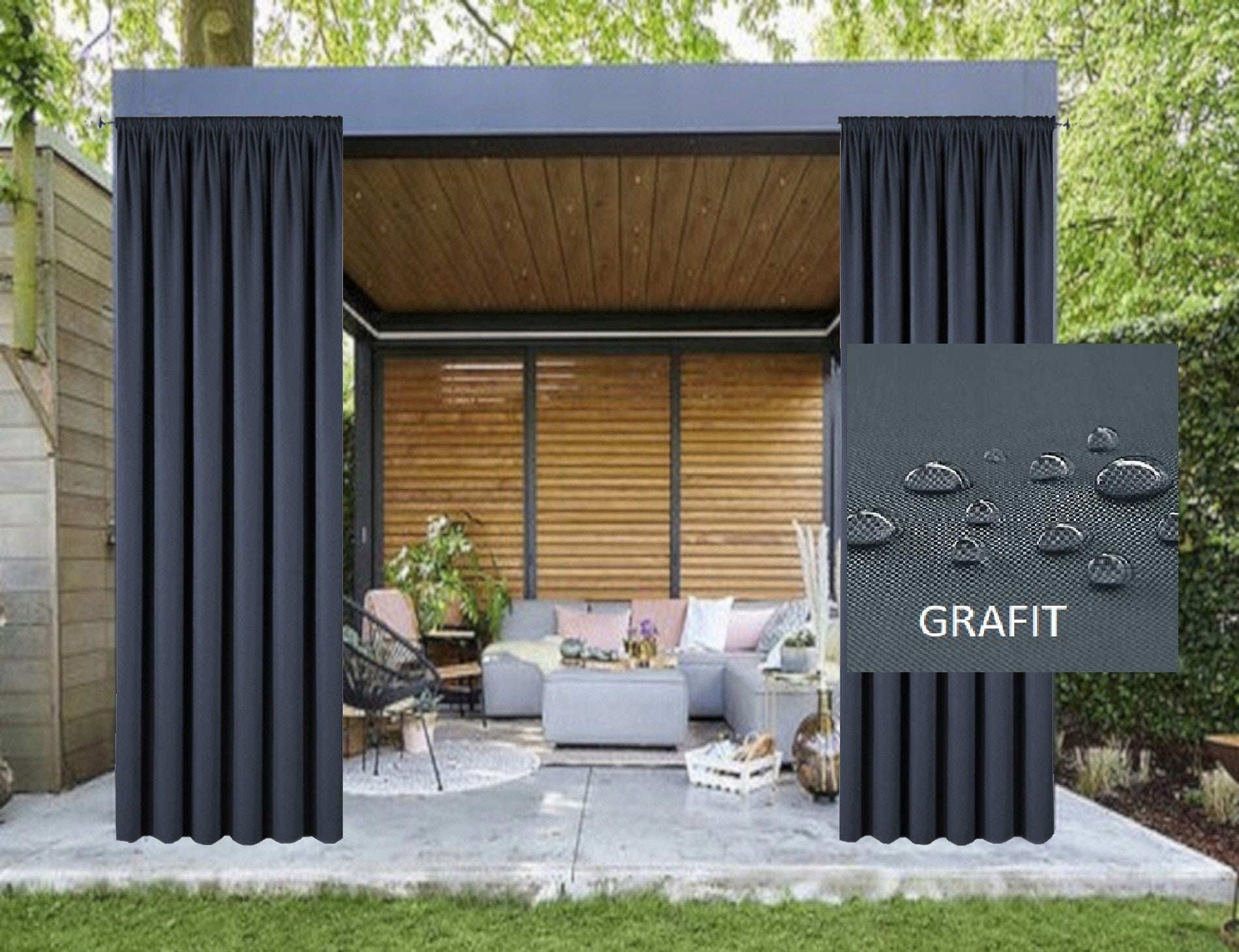 TERRACE CURTAINS 155 X 220 CM GARDEN GAZEBO Manufacturer code 8855