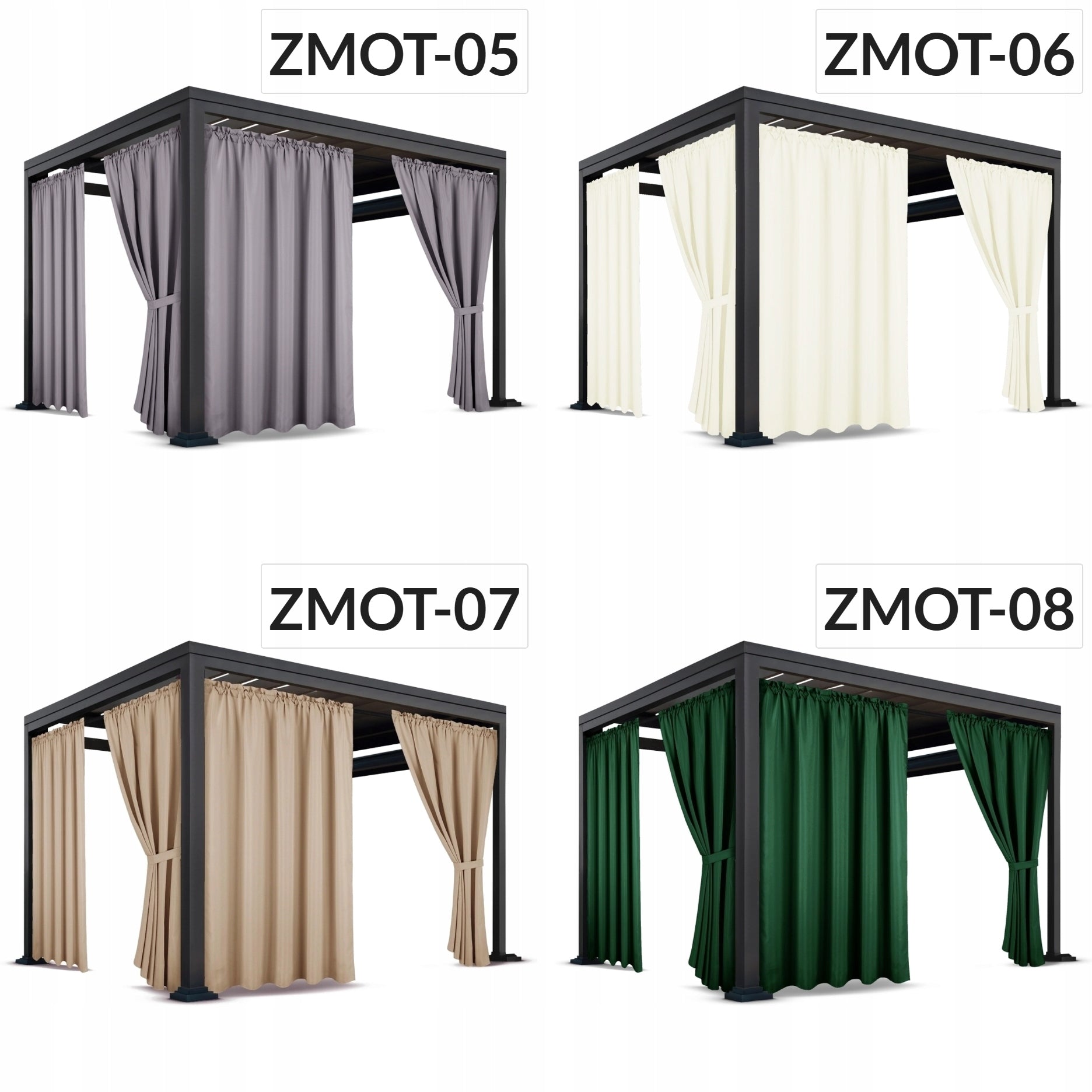 TERRACE CURTAINS 155x200 GARDEN CURTAIN WITH TUNNEL WATERPROOF Manufacturer code Zasłony na taras zasłony ogrodowe wodoodporne