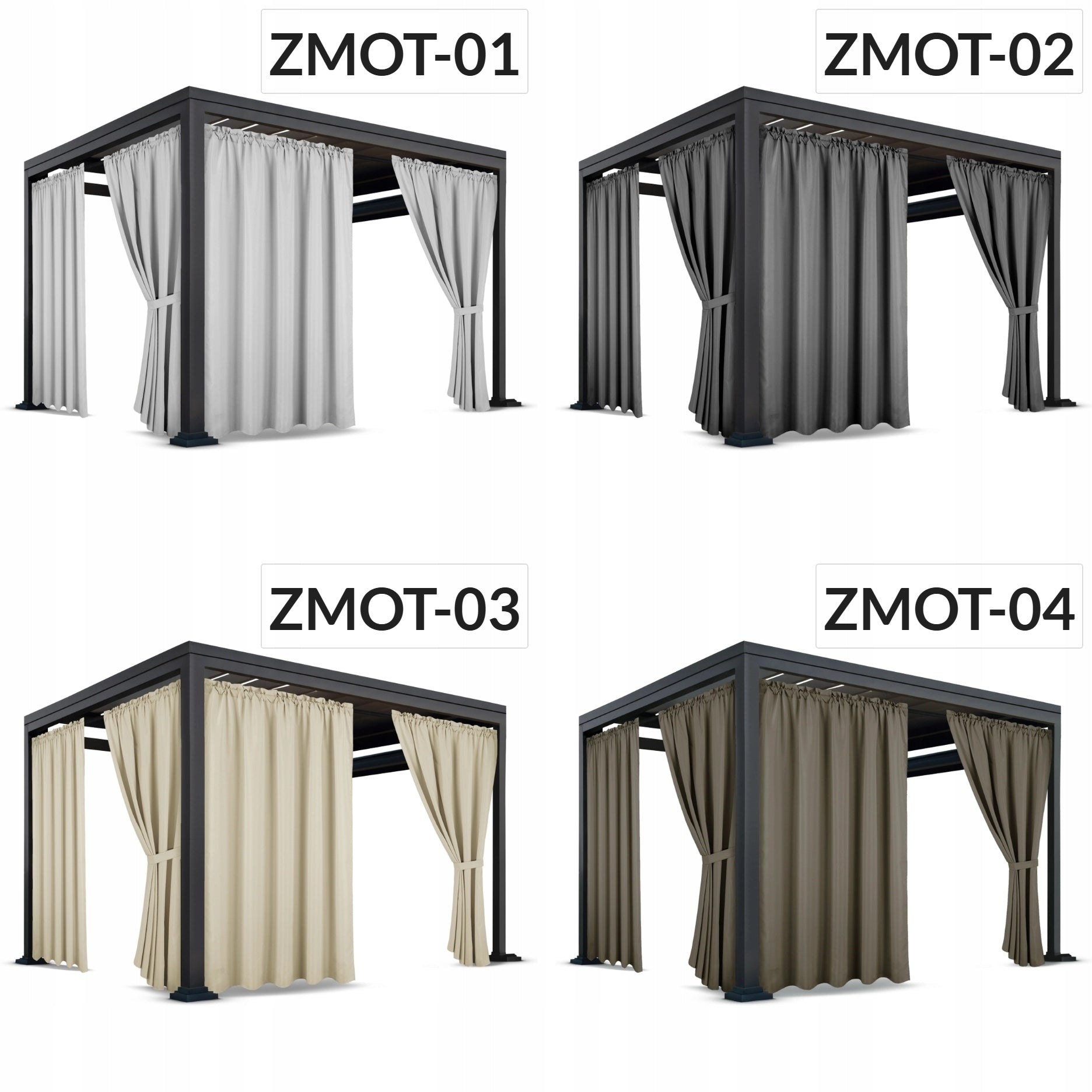 TERRACE CURTAINS 155x200 GARDEN CURTAIN WITH TUNNEL WATERPROOF Packaging status original