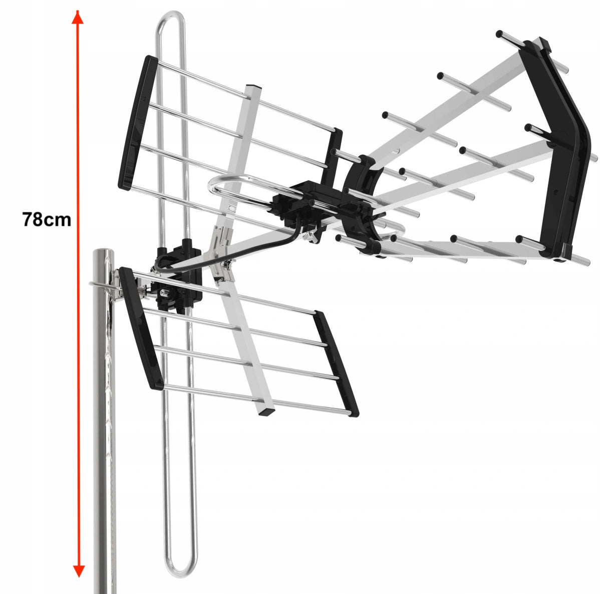 TERRESTRIAL TV DIRECTIONAL ANTENNA COMBO VHF UHF DVB-T2 4K LTE Filter Packaging status original