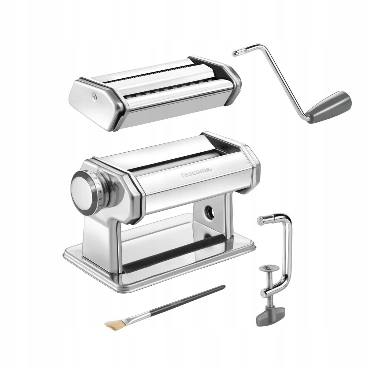 TESCOMA HOMEMADE PASTA MAKER STAINLESS STEEL ADJUSTMENT Packaging status original