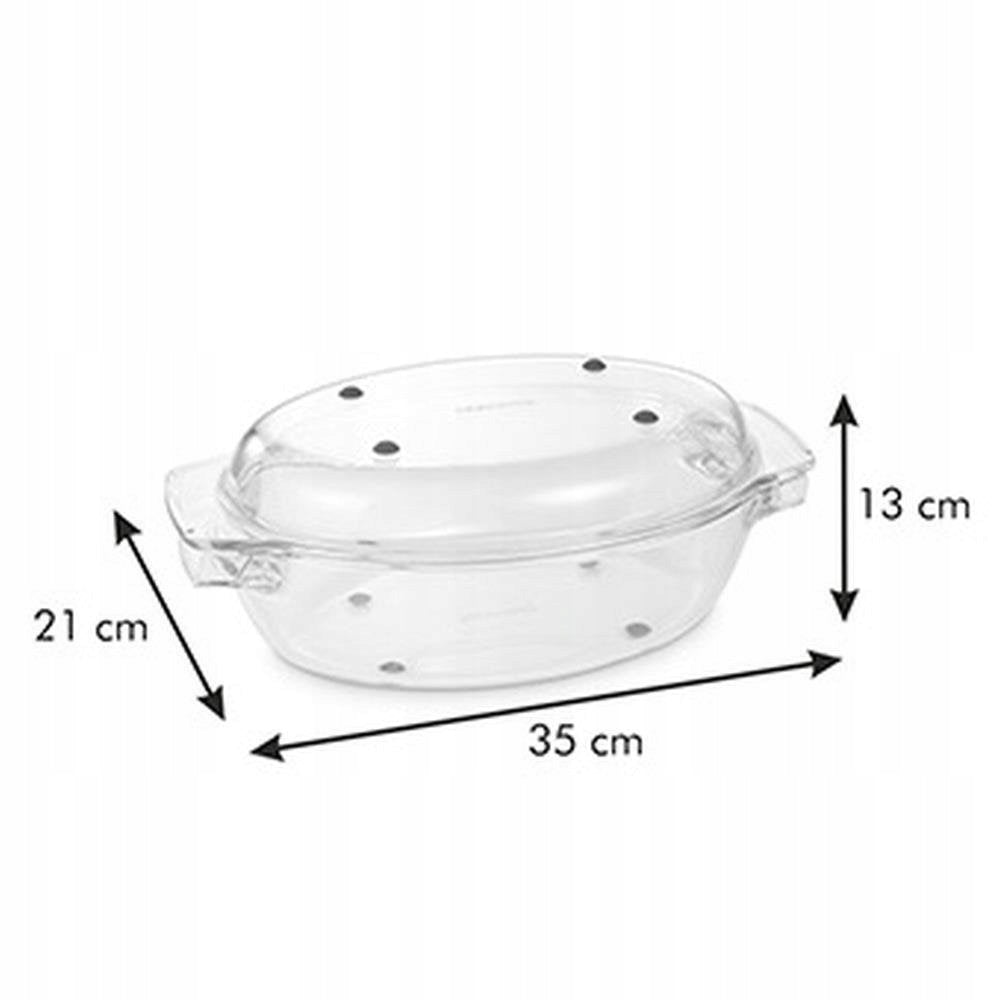 TESCOMA Oval pan with lid GrandCHEF 35 x 21 cm, glass Manufacturer code 629086.00
