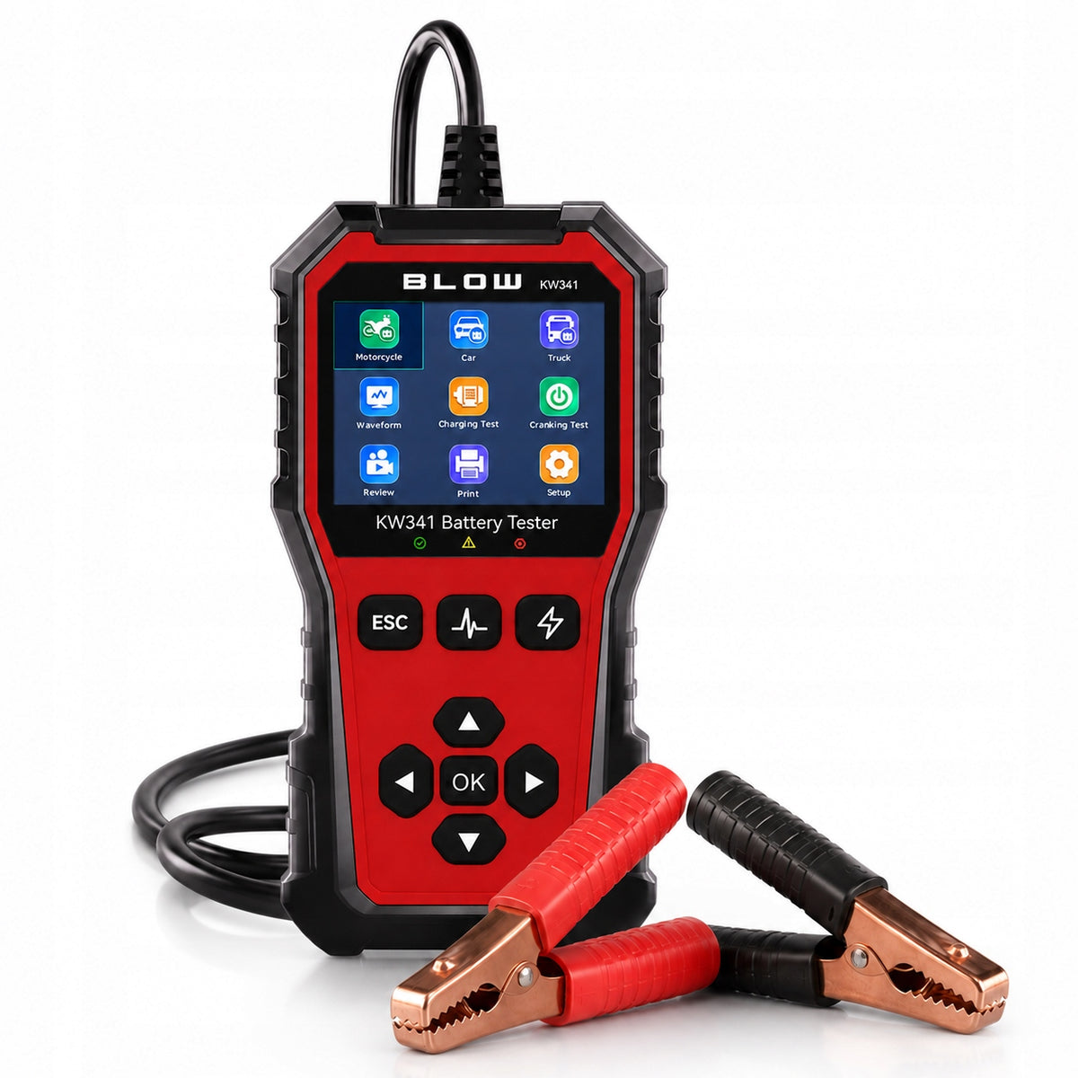 TESTER FOR CAR BATTERIES 6V 12V 24V METER BATTERIES POLISH MENU Brand Blow