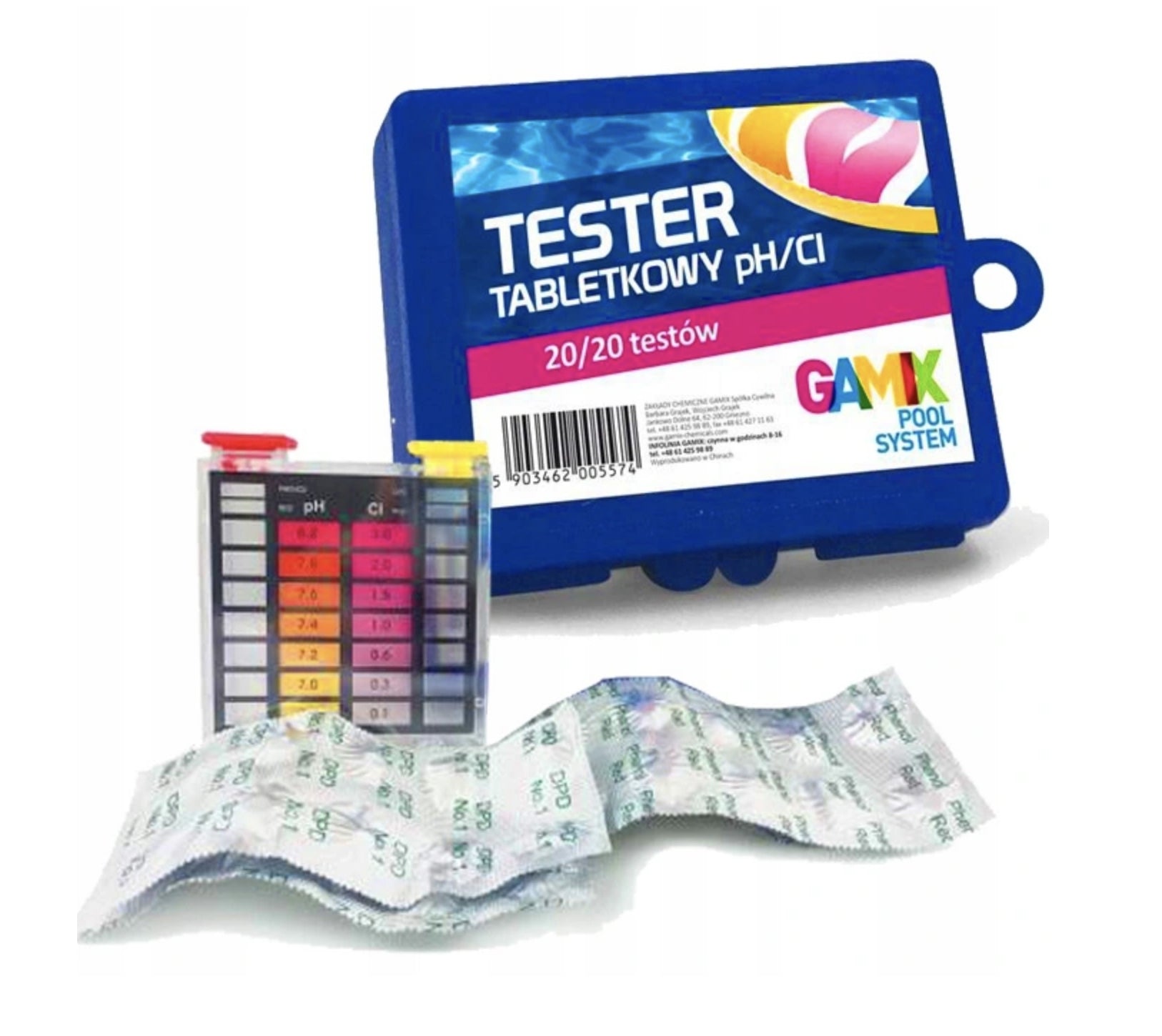 TESTER PH CL TABLET LEVEL MEASUREMENT FOR CHLORINE WATER POOLS GAMIX Brand Gamix
