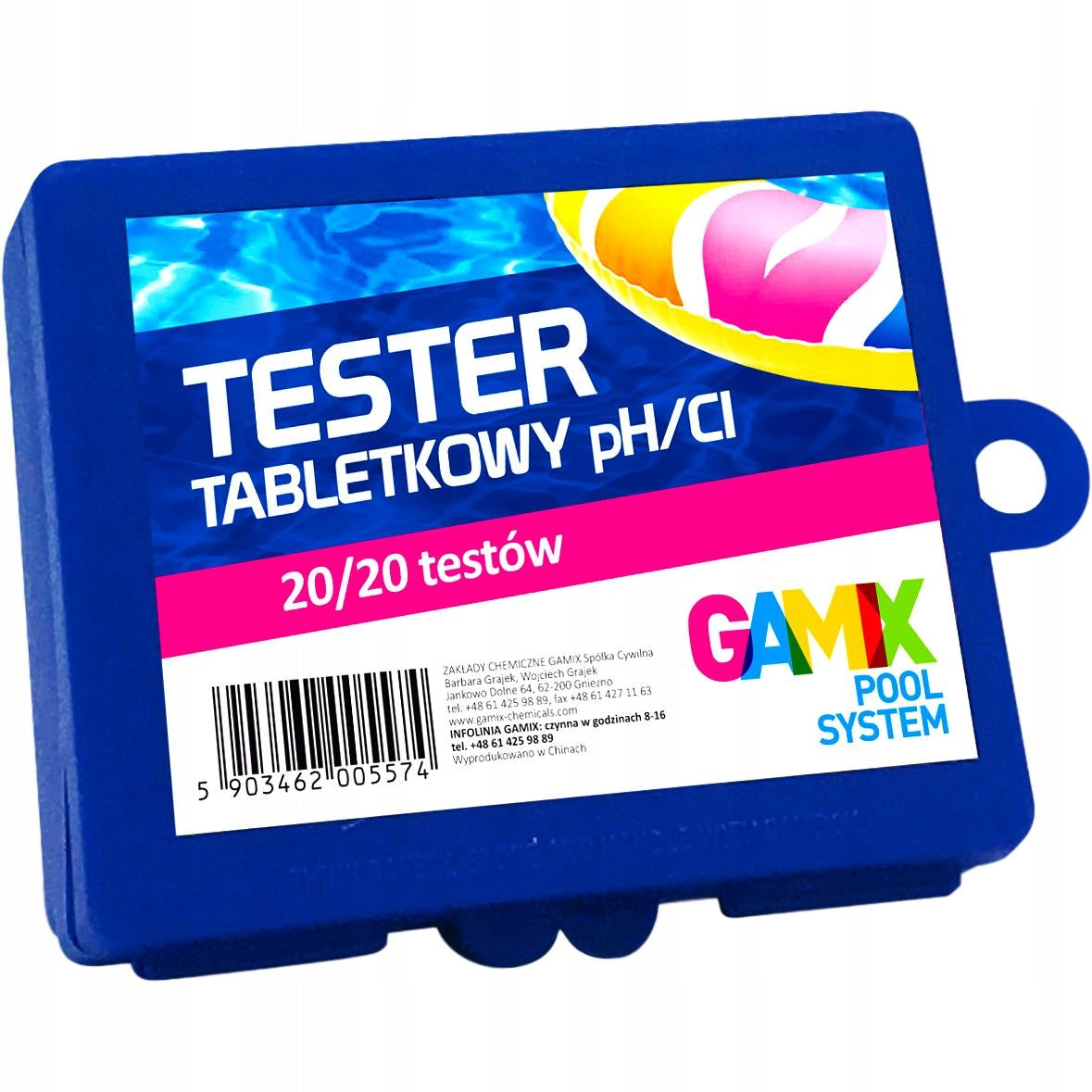 TESTER PH CL TABLET LEVEL MEASUREMENT FOR CHLORINE WATER POOLS GAMIX