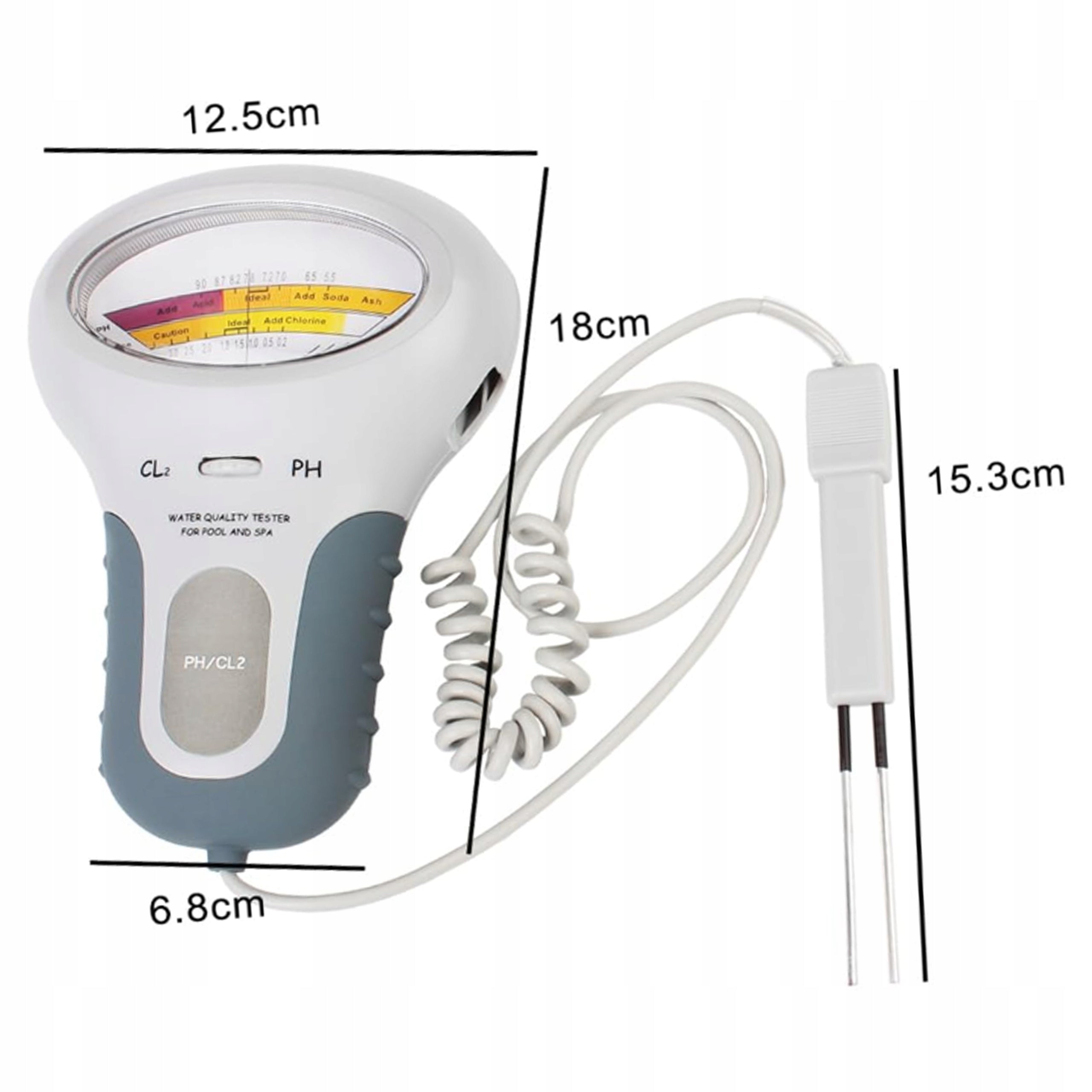 TESTER WATER METER POOL Jaccuzi AQUARIUM CL2 PH CHLORINE PH-METER quality Kind tester