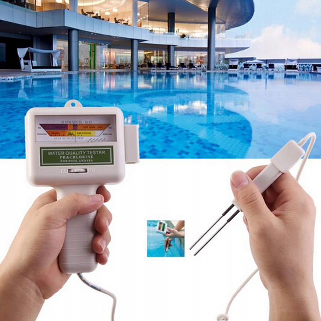 TESTER WATER METER POOL Jaccuzi CL2 PH CHLORINE PH-METER QUALITY TESTER Brand Aptel