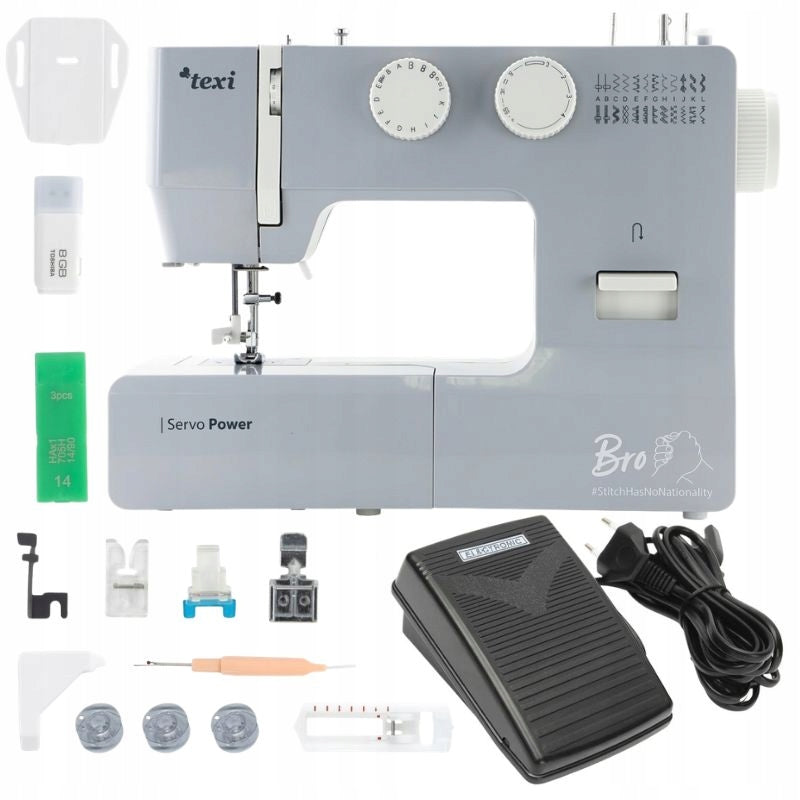 TEXI BRO home sewing machine with powerful AC Servo motor 24 stitches