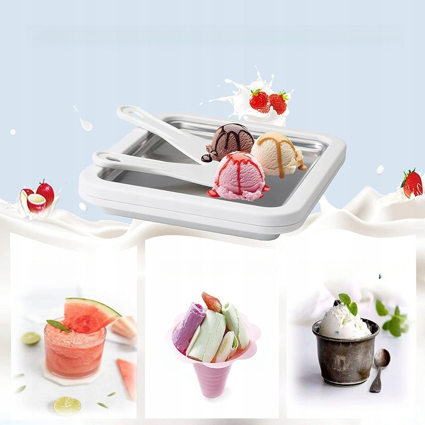 THAI ICE CREAM MACHINE STAINLESS STEEL LARGE XL FOR MAKING ICE CREAM Brand no brand