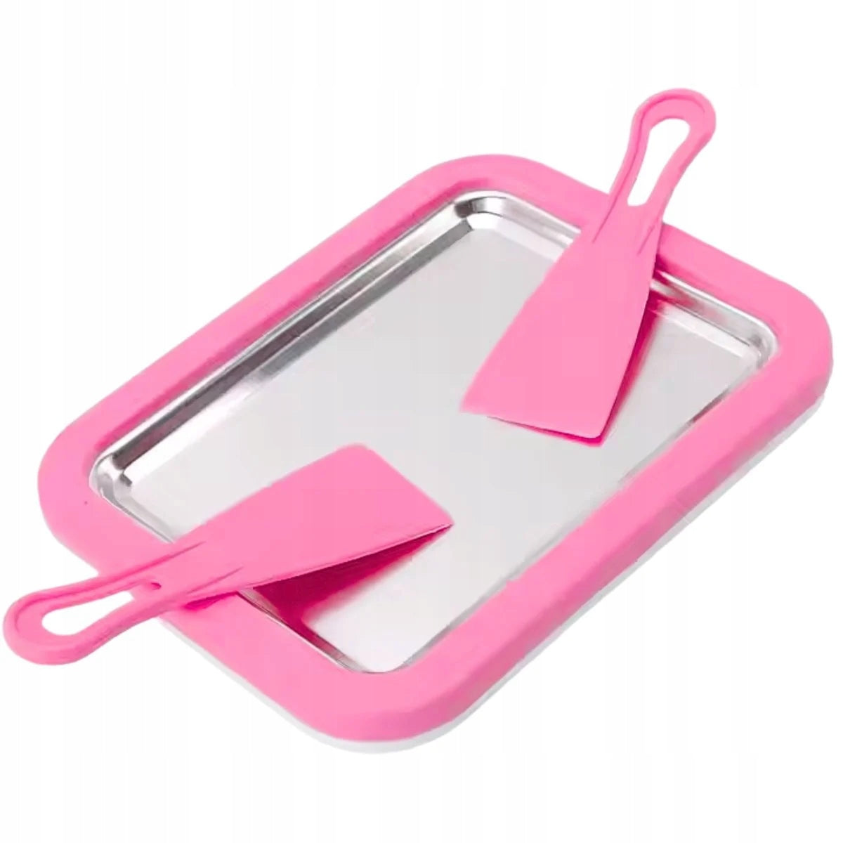 THAI ICE CREAM MACHINE TRAY MACHINE THAI ICE CREAM HOMEMADE PINK FREEZING Packaging status original