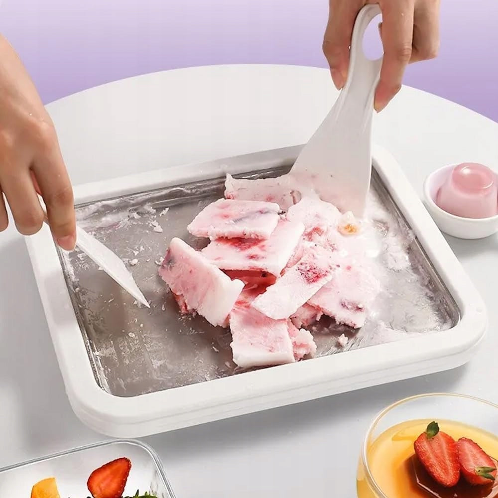 THAI ICE CREAM MAKING MACHINE ICE CREAM BOARD THAI ICE CREAM GIFT LARGE Brand no brand
